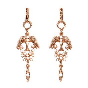 Cercei placati cu Aur roz de 24K, Cristale, Tiara Day by Roxannes - Mariana Jewellery, Alb/Roze 1423/2-2333rg6 Cercei placati cu Aur roz de 24K, Cristale, Tiara Day by Roxannes - Mariana Jewellery, Alb/Roze 1423/2-2333rg6