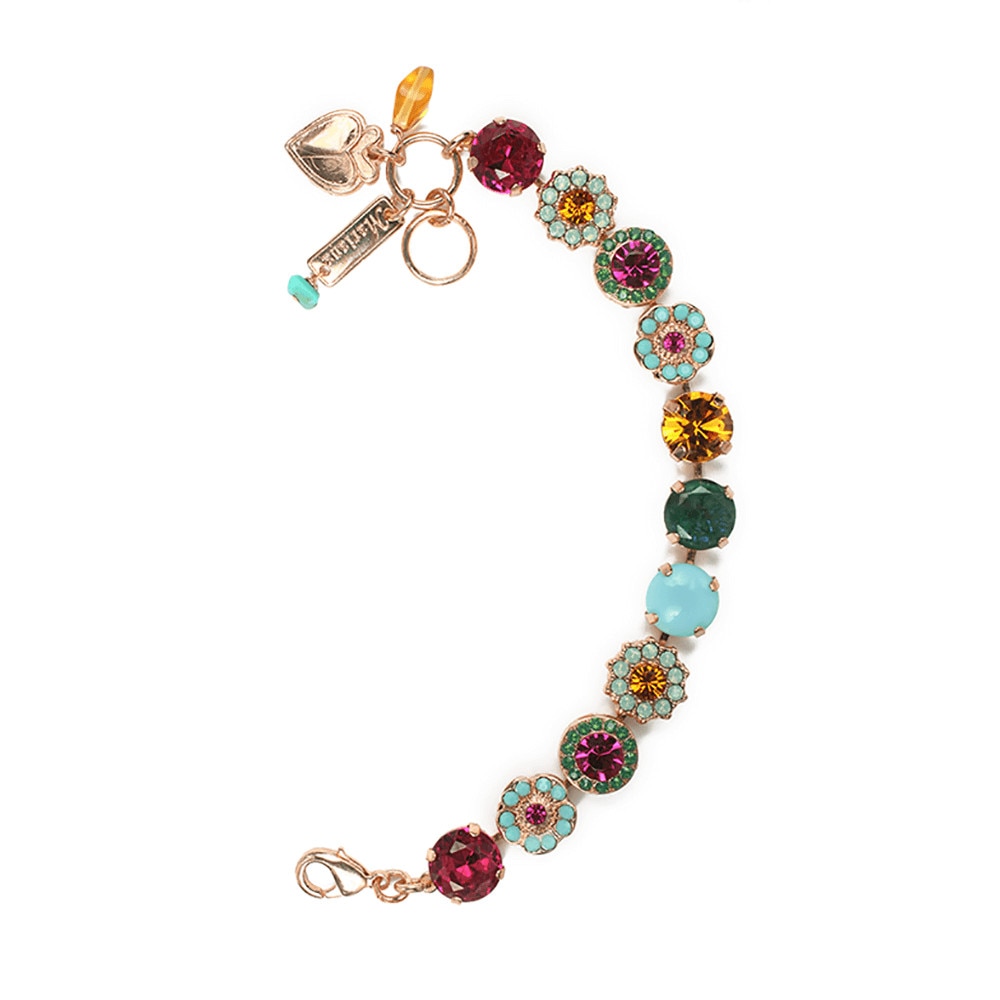 Bratara placata cu Aur roz de 24K, Cristale, Happy Days by Roxannes - Mariana Jewellery, Multicolor 4084-1007rg