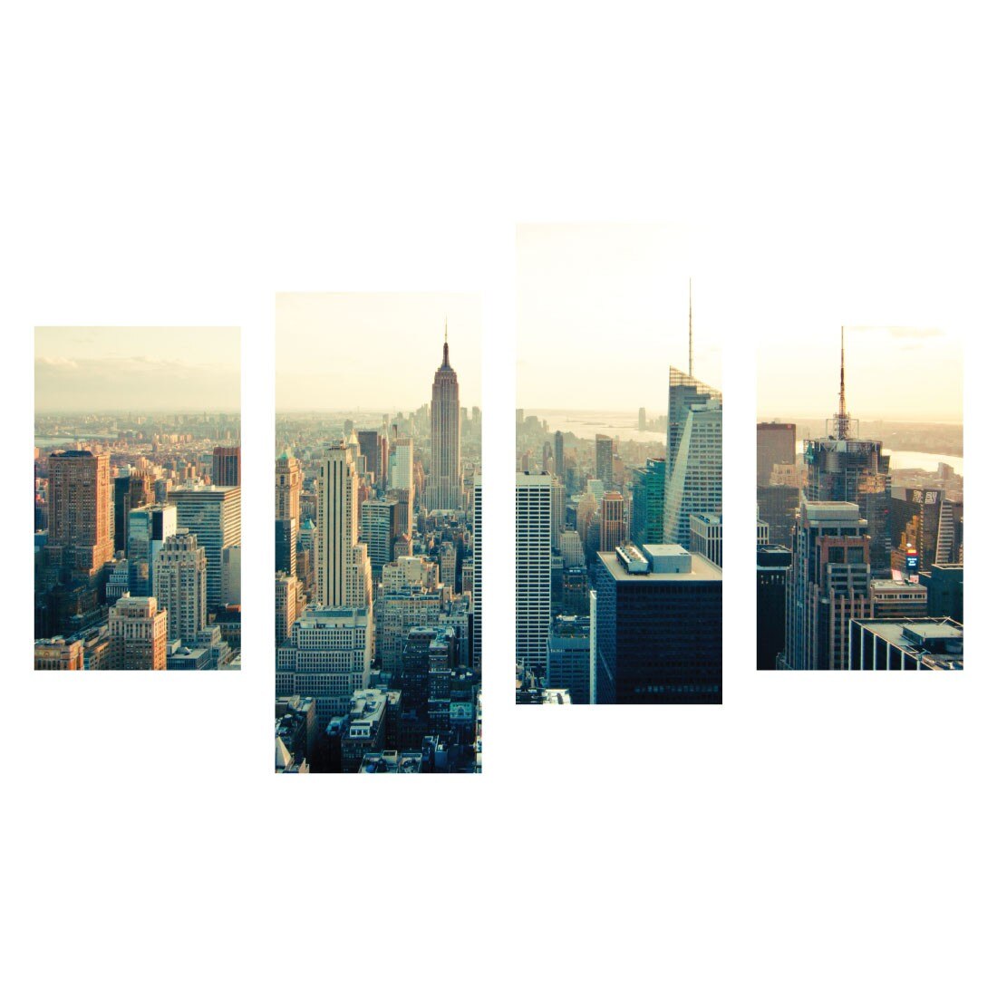 Viata in New York - Tablou canvas 4 piese - 120x 70 cm