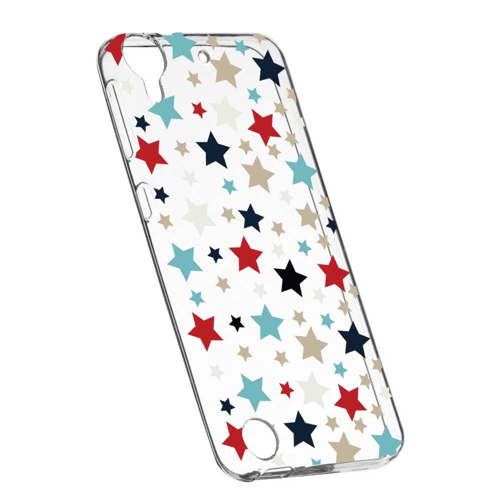 Husa Silicon, Transparent, Slim, Star, 146, HTC Desire 825