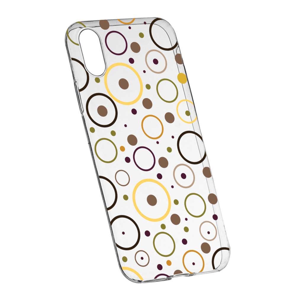 Husa Silicon, Transparent, Slim, Circles, 147, Apple iPhone X