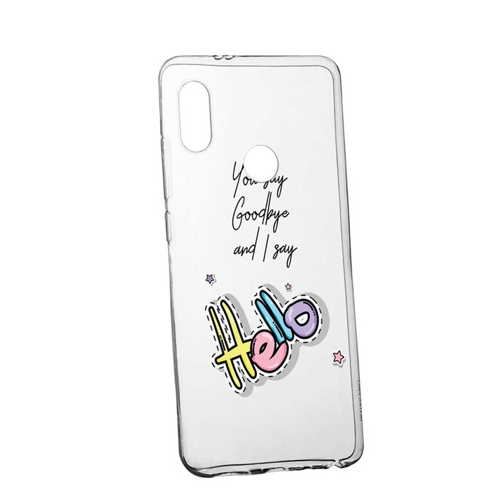 Силиконов кейс Transparent Slim Hello 148 Huawei P20 Lite