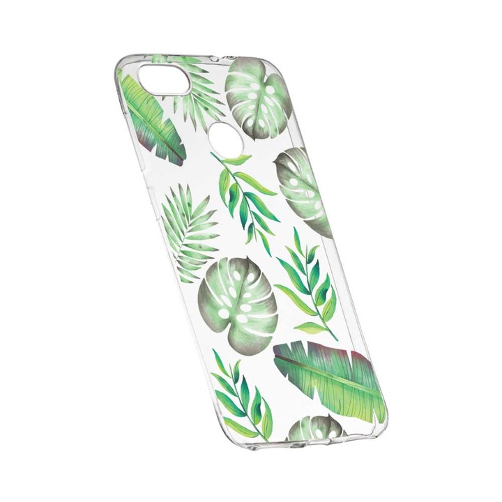 Силиконов калъф, прозрачен, тънък, тропически, 150, HTC Desire 12 Plus