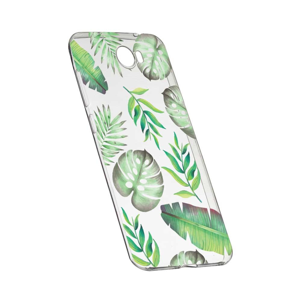 Husa Silicon, Transparent, Slim, Tropical, 150, Huawei Y7 / Enjoy 7 Plus / Nova Lite Plus 2017