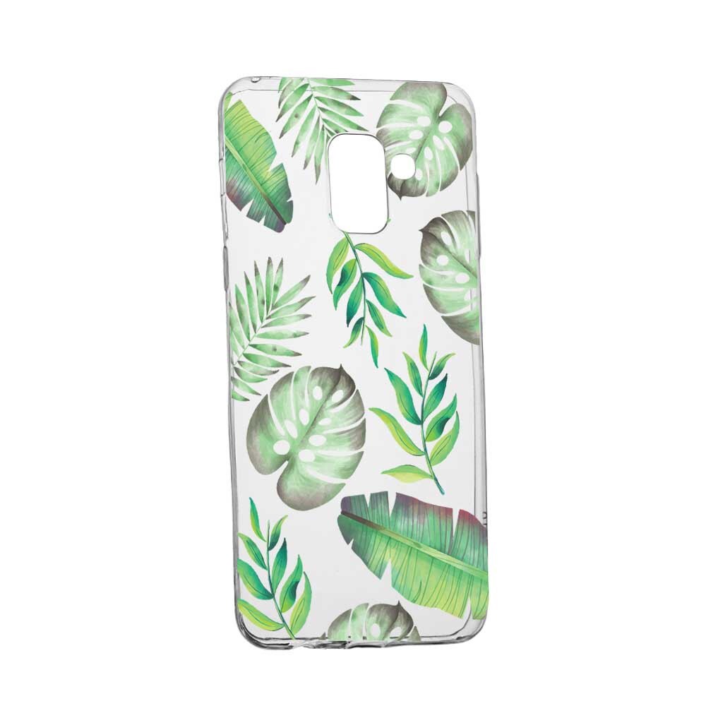 Husa Silicon, Transparent, Slim, Tropical, 150, Samsung Galaxy A8 2018 / A5 2018