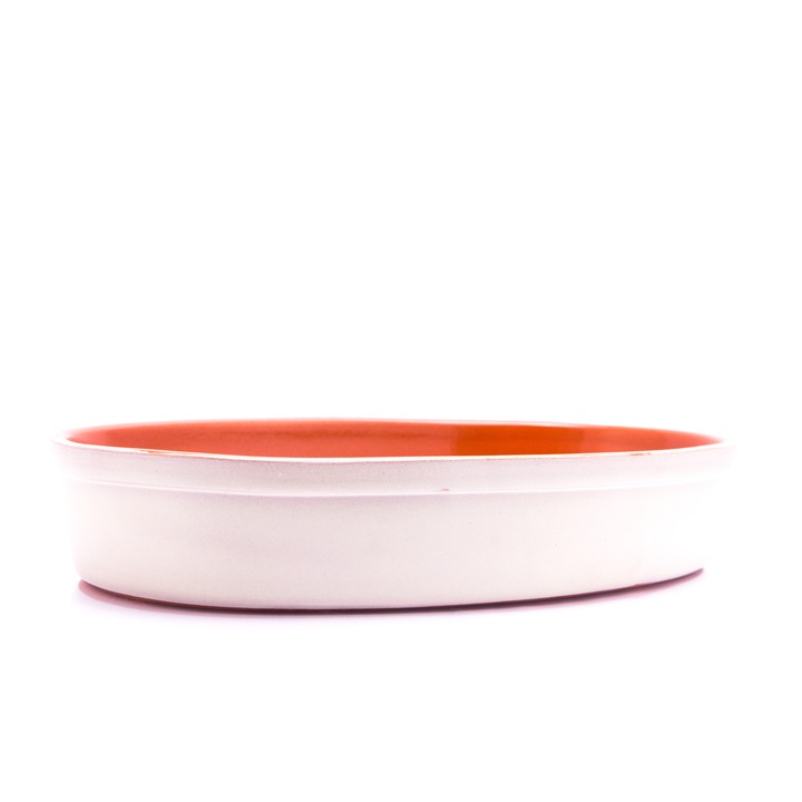Tava de copt ovala, 36cm, Piral, crem