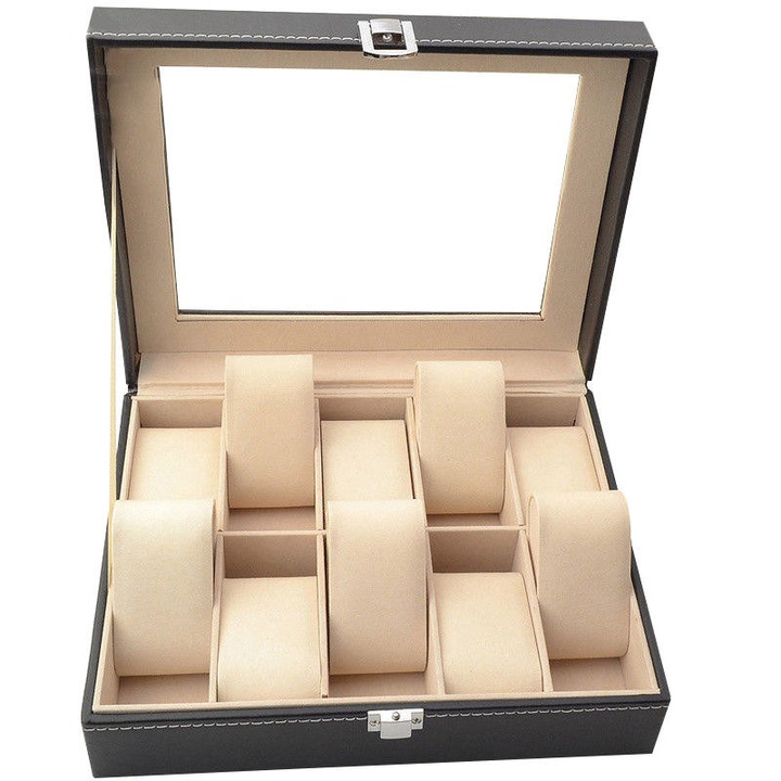 Cutie depozitare pentru 10 ceasuri