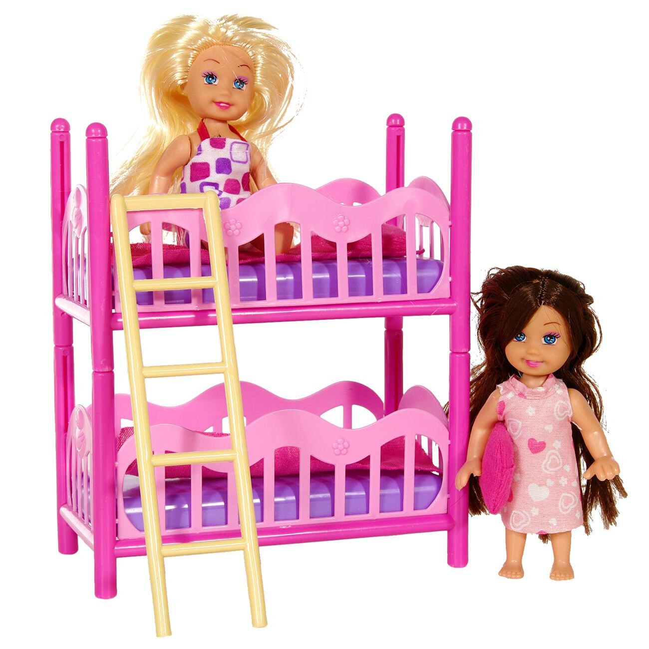 Papusi in pat supraetajat , 2 papusi ,14x7x17 cm, ATS