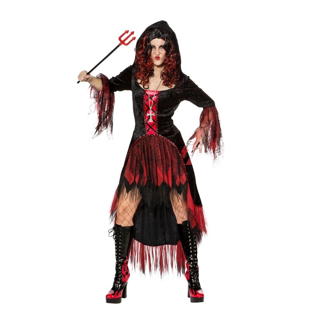 Rochie diavolita cu gluga pentru adulti Halloween Clubman marimea XL