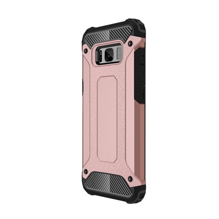 Gigapack defender szilikon mobiltelefon tok, ütésállóság, légpárnás sarok, fémhatás, rozéarany, kompatibilis: Samsung Galaxy S8 Plus, SM-G955