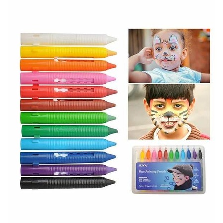 Set Creioane Colorate Pentru Pictura Pe Fata 12 Culori Emag Ro