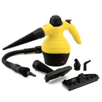 Aparat de curatat cu aburi cu maner, 8 in 1, galben-negru Aparat de curatat cu aburi cu maner, 8 in 1, galben-negru