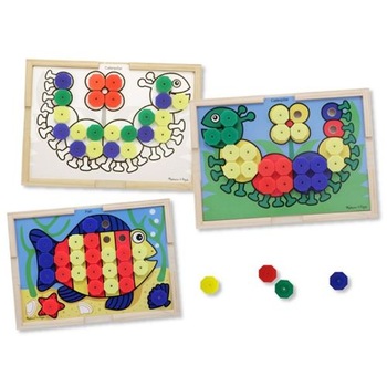 Mozaic Melissa & Doug din Lemn cu Culori Mozaic Melissa & Doug din Lemn cu Culori