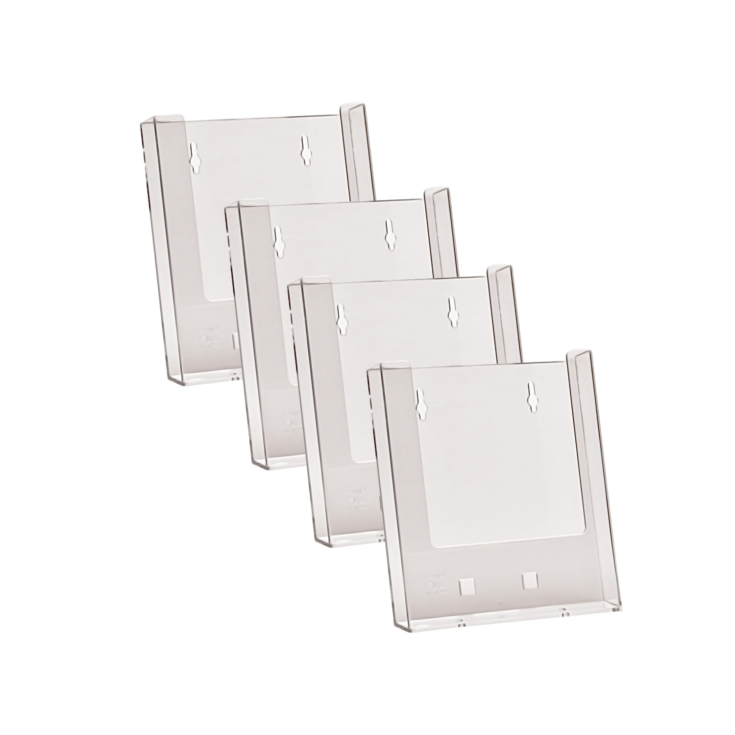 Buzunar pentru pliante, brosuri, cataloage, format A5, 4 buc/SET, transparent, expunere perete