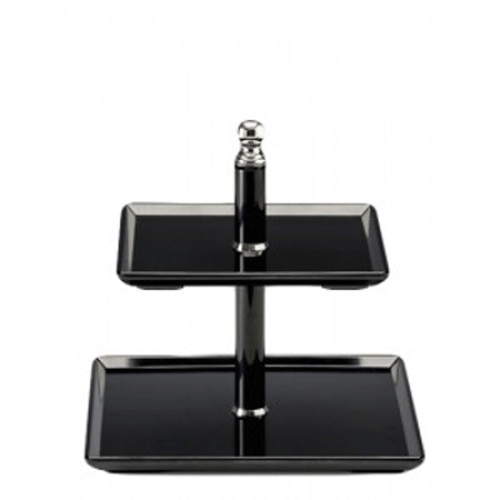 Display prezentare melamina cu 2 nivele NEGRURaki 23x25x23cm