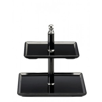 Display prezentare melamina cu 2 nivele NEGRURaki 23x25x23cm Display prezentare melamina cu 2 nivele NEGRURaki 23x25x23cm