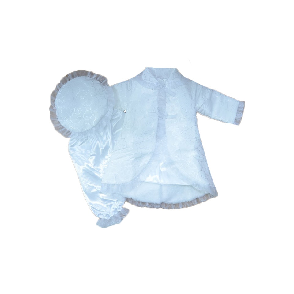 Compleu 4 piese fetite Pifou SP-02, Alb, 68