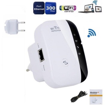 Mini Router Wireless-N / Repeater, Amplificator Semnal WI-FI, WR-08, 300Mbps, Alb-Negru Mini Router Wireless-N / Repeater, Amplificator Semnal WI-FI, WR-08, 300Mbps, Alb-Negru