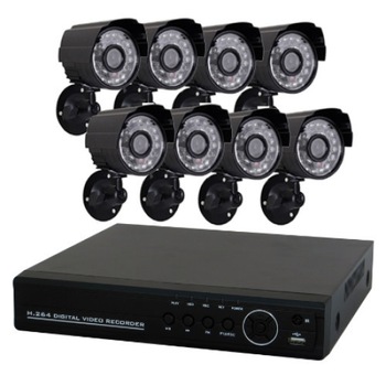 Sistem de inregistrare 8 camere video CCTV, 800 linii, alimentare priza, internet, interior/exterior Sistem de inregistrare 8 camere video CCTV, 800 linii, alimentare priza, internet, interior/exterior