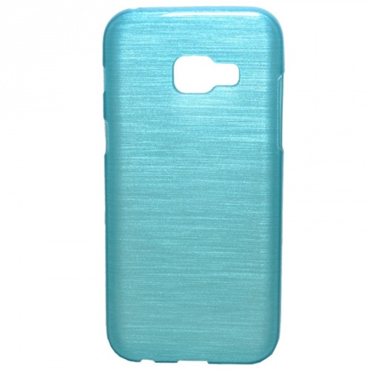 Hátlapvédő telefontok gumi / szilikon (szálcsiszolt mintázat), Kék [Samsung Galaxy A3 (2017) (SM-A320F)]