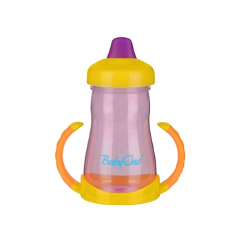 Cana cu cioc si manere 220 ml BabyOno 208M, Multicolor 6+ luni Cana cu cioc si manere 220 ml BabyOno 208M, Multicolor 6+ luni