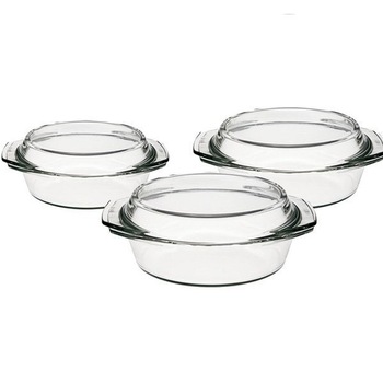Set vase termorezistente Simax, 1l, 1.5l, 2l cu capac, 6 piese Set vase termorezistente Simax, 1l, 1.5l, 2l cu capac, 6 piese