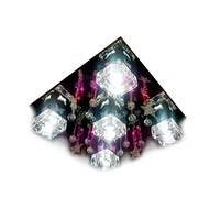 lustra led multicolor led-uri 3 w 5 becuri cu telecomanda model lux a  patrat argintiu imagen 51_0_
0