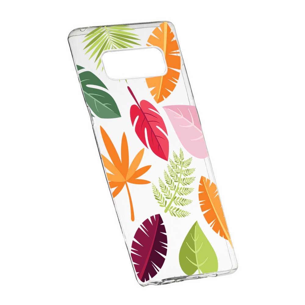 Husa Silicon, Transparent, Slim, Toamna, Frunze, 151, Samsung Galaxy Note 8