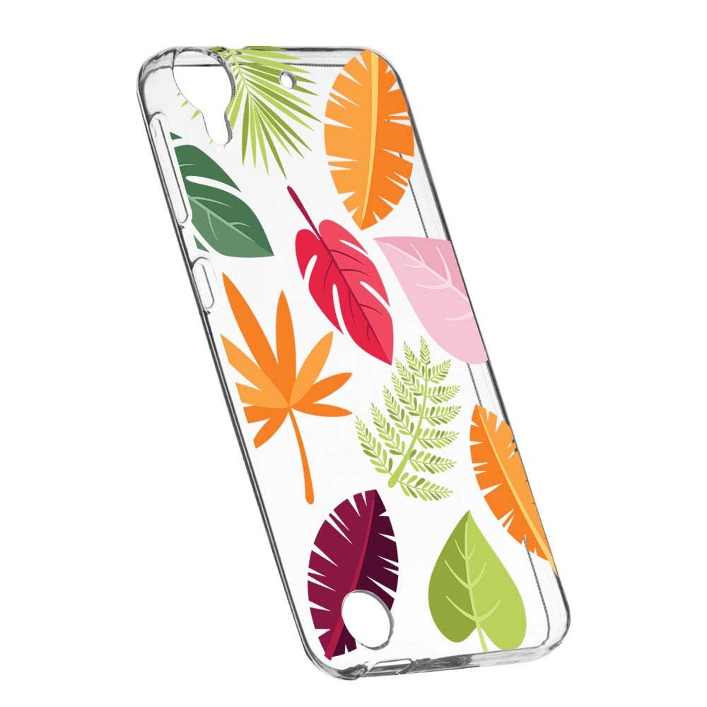 Husa Silicon, Transparent, Slim, Toamna, Frunze, 151, HTC Desire 825