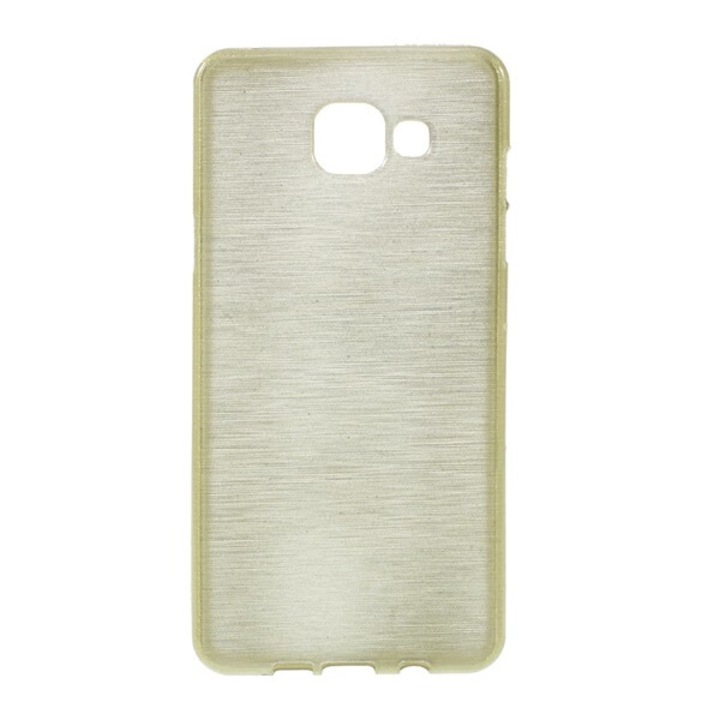 Gigapack szilikon mobiltelefon tok, szálcsiszolt minta, arany, kompatibilis: Samsung Galaxy A5, 2016, SM-A510F