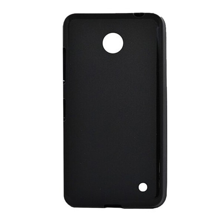 Gigapack szilikon mobiltelefon tok fényes fekete, kompatibilis: Nokia Lumia 635 / Lumia 630