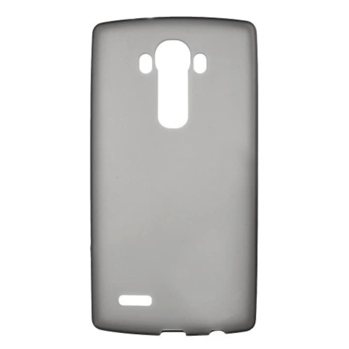 Hátlapvédő telefontok gumi / szilikon (matt, fényes keret) Szürke [LG G4 (H815)]