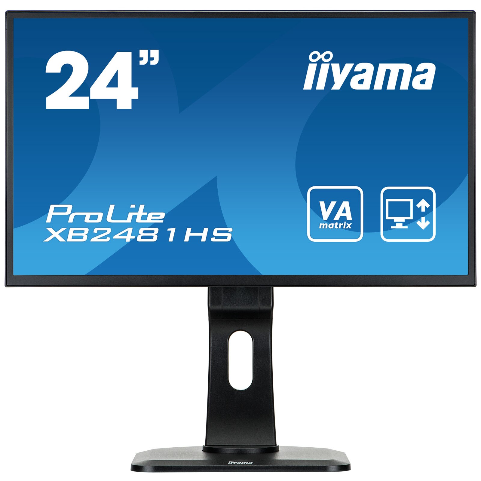 Monitor Iiyama LED 23.6'' XB2481HS-B1 Full HD, 6ms, DVI-D, HDMI, boxe, Negru
