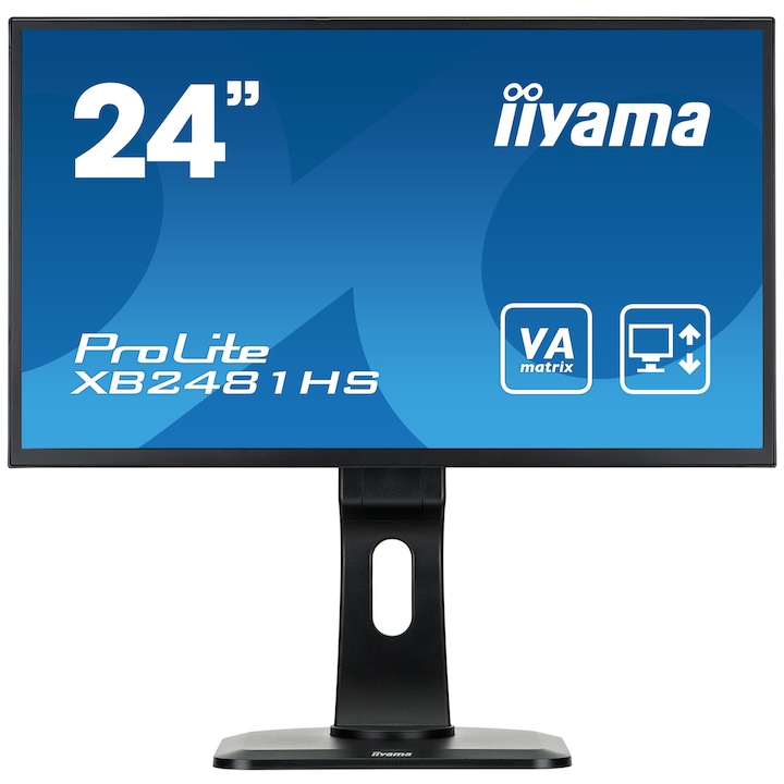 Iiyama LED monitor 23.6'' XB2481HS-B1 Full HD, 6ms, DVI-D, HDMI, Fekete
