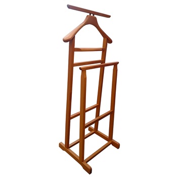 Suport haine dublu din lemn, culoare Cires Suport haine dublu din lemn, culoare Cires