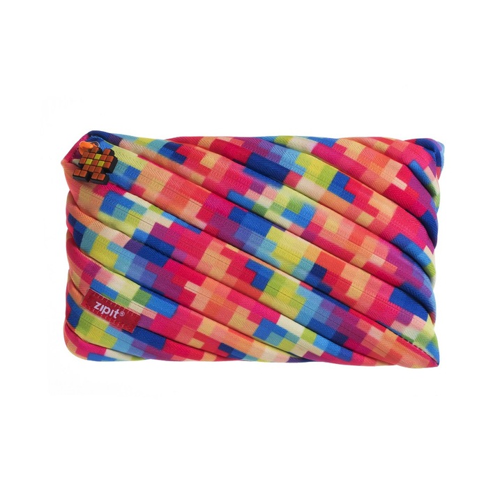 Jumbo несесер Zipit Pixel, 23x2x15cm, Жълт