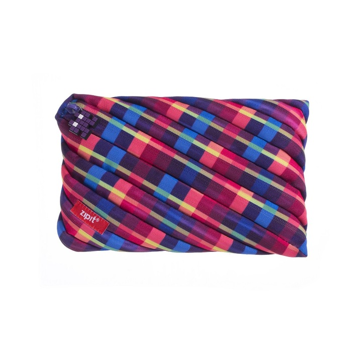 Jumbo несесер Zipit Pixel, 23x2x15cm, Лилав