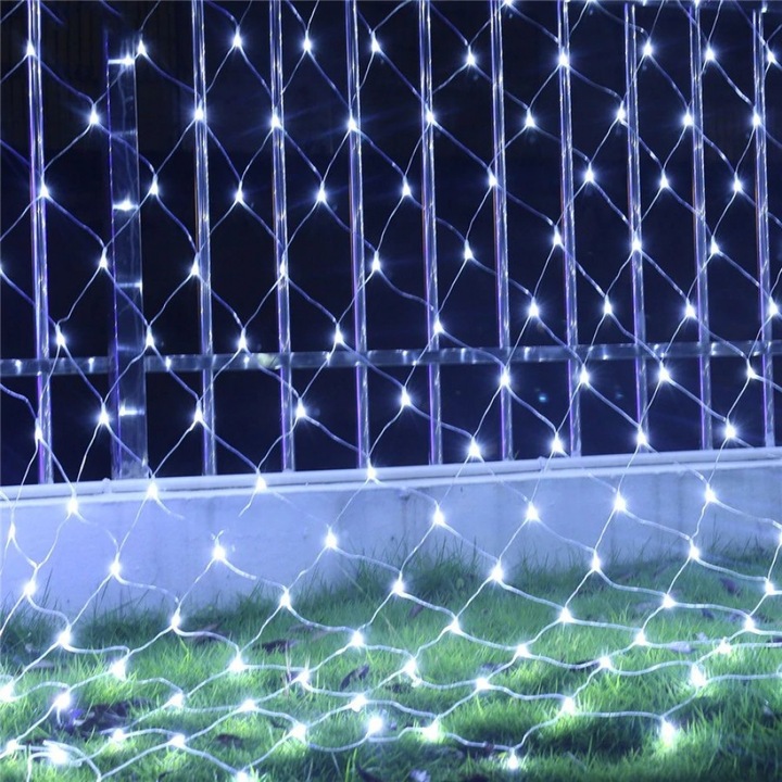 Коледни лампички Tип Мрежа 1.5 м X 1.5 м 120 LED Студено бяло 2809W