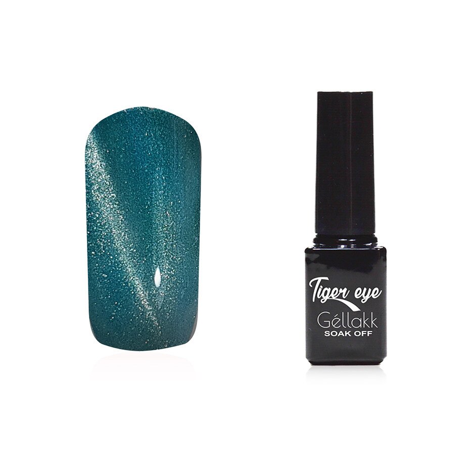 Oja semipermanenta 896 Tiger Eye, MoonbasaNails, Turcoaz, 5ml