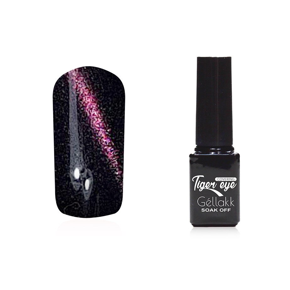 Oja semipermanenta 881 Tiger Eye, MoonbasaNails, Violet inchis, 5ml
