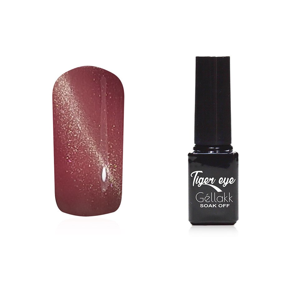 Oja semipermanenta 890 Tiger Eye, MoonbasaNails, Rosu, 5ml