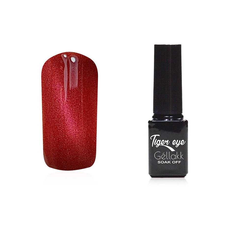 Oja semipermanenta 825 Tiger Eye, MoonbasaNails, Rosu, 5ml