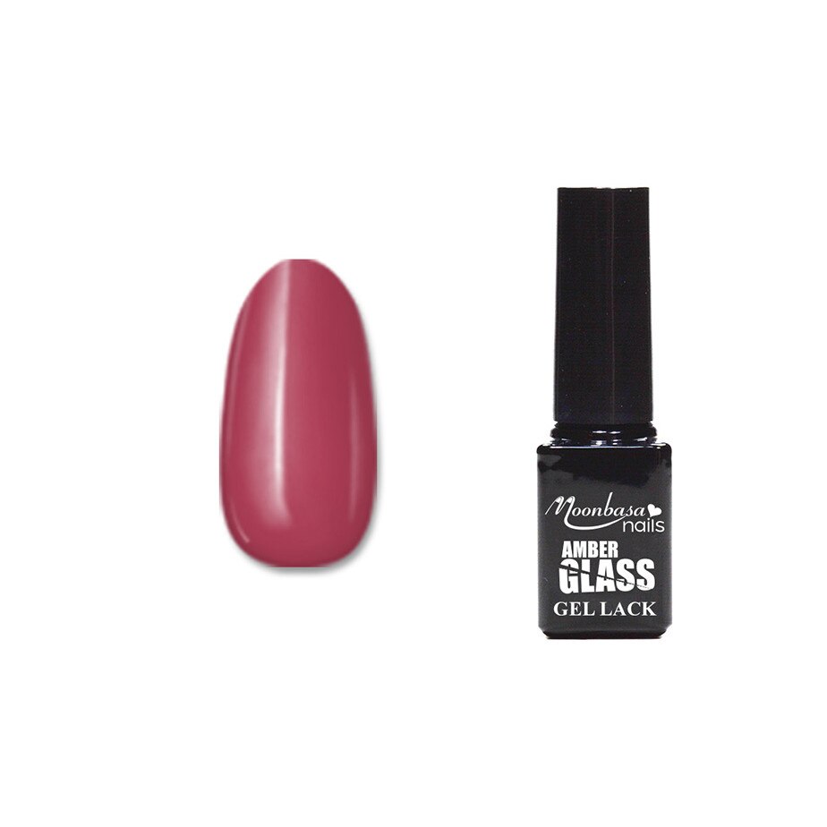 Lac de unghii gel MoonbasaNails, Amber Glass #465, 5ml, Rosu rubin
