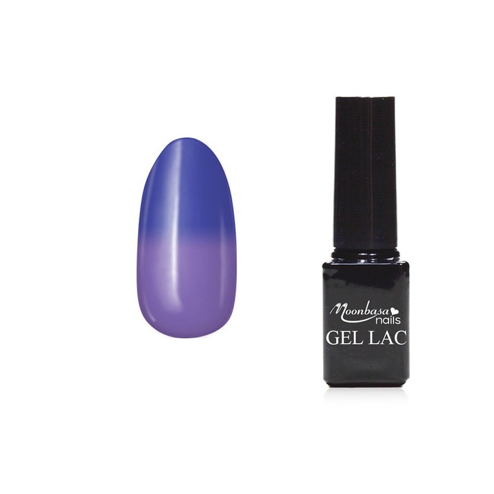 Oja pentru unghii cu gel cu efect solar MoonbasaNails, 5ml, # 435, Mov