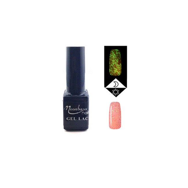 Oja semipermanenta fosforescenta MoonbasaNails, Numarul 638, Magenta, 5ml