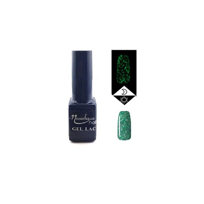Oja semipermanenta fosforescenta MoonbasaNails, Numarul 637, Aurora, 5ml