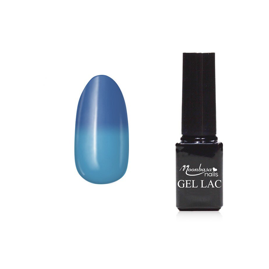 Oja pentru unghii cu gel cu efect solar MoonbasaNails, 5ml, # 434, Baby blue