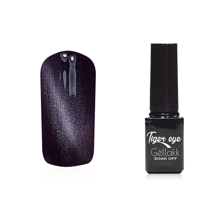 Oja semipermanenta 820 Tiger Eye, MoonbasaNails, Gri grafit, 5ml