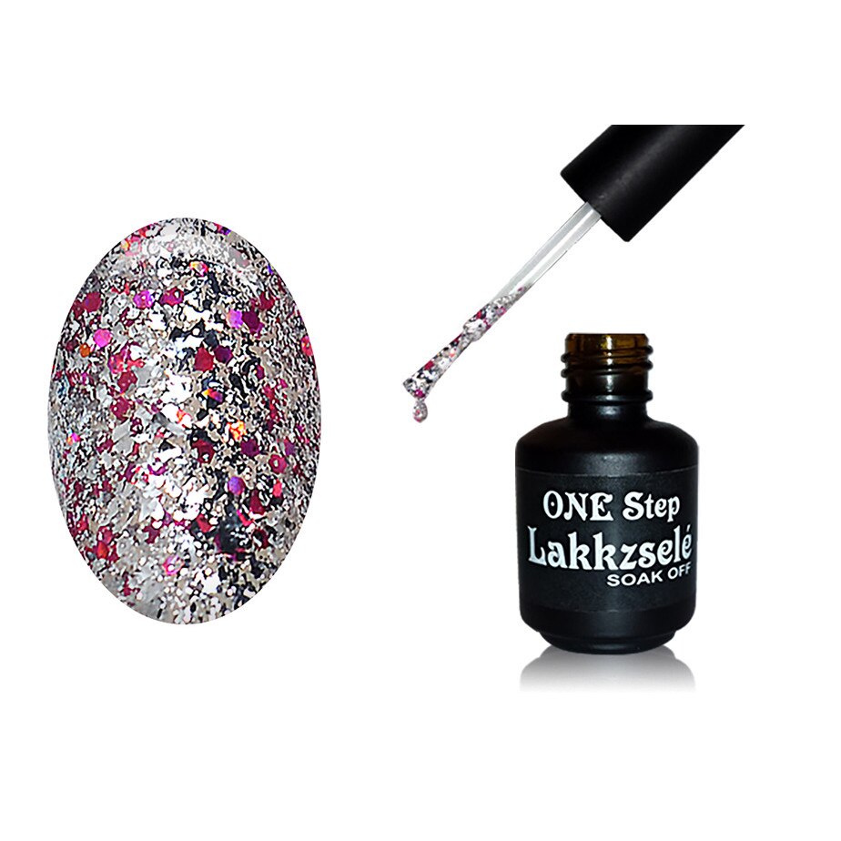 Oja semipermanenta One Step, MoonbasaNails, Aspect lucios, 271 Dark stone top coat, 5 ml