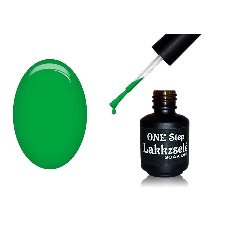 Oja semipermanenta One Step, MoonbasaNails, Aspect lucios, 289 Neon leaf green, 5 ml